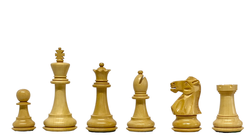 1972 Boxwood and Black English Chess Pieces - Official Staunton™ 