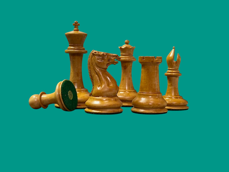 1850 London Reproduction Antique Ebony & Italian Retro Claret Chess Board