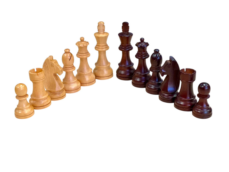 Grandmaster Burgundy Walnut Mahogany Drawer Chess Set