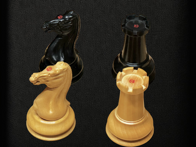1850 London Chessmen Italian Retro Chessboard and Slide Top Box - Official Staunton™ 