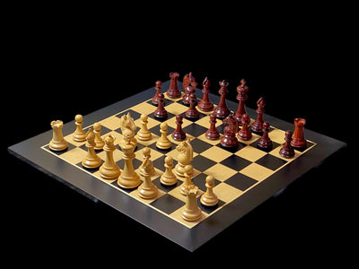 4.6 Inch Sea Horse Rosebud & Anegre Chess Board