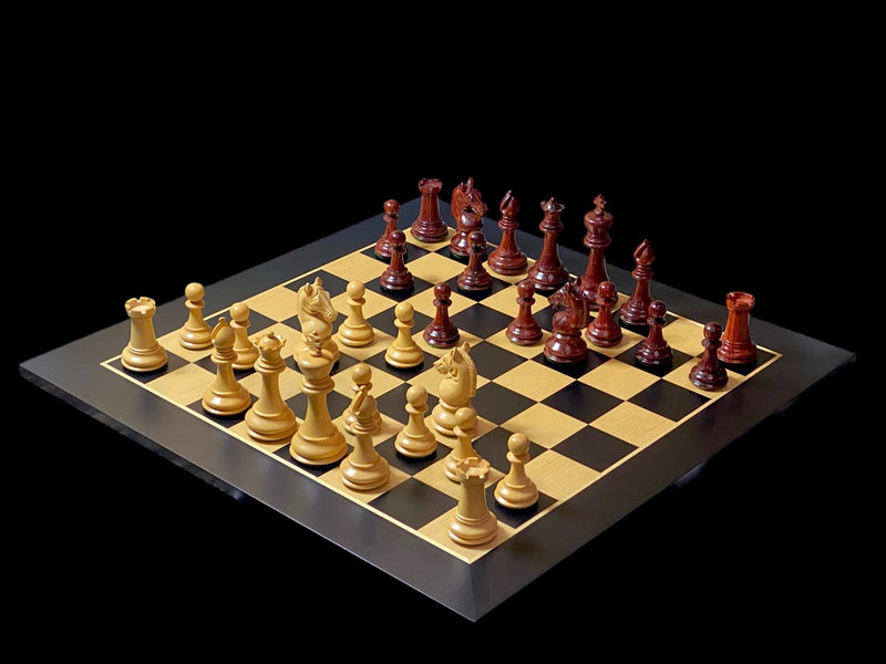 4.6 Inch Sea Horse Rosebud & Anegre Chess Board