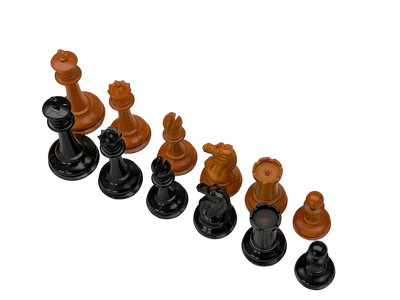 Antique Harrwitz Chessmen and Mahogany Deluxe Box