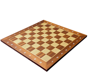 20 Inch Mahogany Algebraic Chess Board
