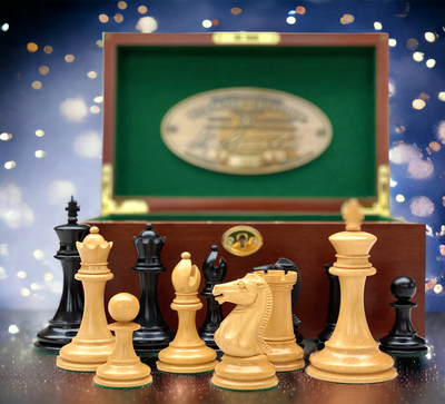 Slim Jim 1849 Luxury Chessmen and Box - Official Staunton™ 