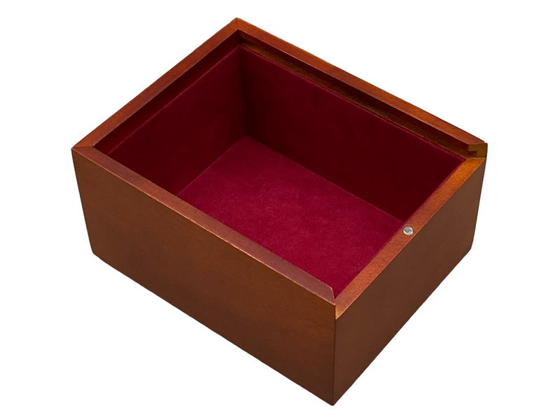 Stained Mahogany Slide Lid Chess Box - Official Staunton™ 