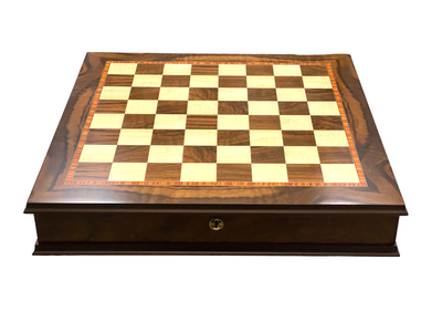 Luxury Italian Walnut Lid Chess Cabinet - Official Staunton™ 
