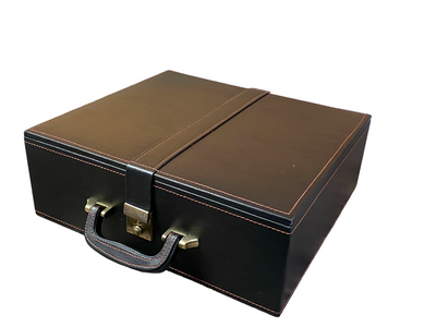 Twin Tier Red Stitch Chess Case - Official Staunton™ 