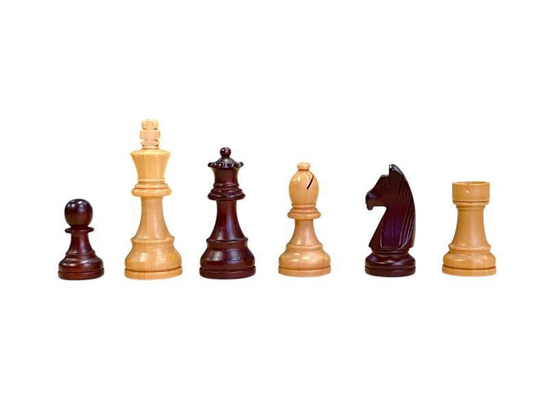 Grandmaster Chess Set – 4" Burgundy & Natural Pieces with 20" Wenge Board & Vinyl Box