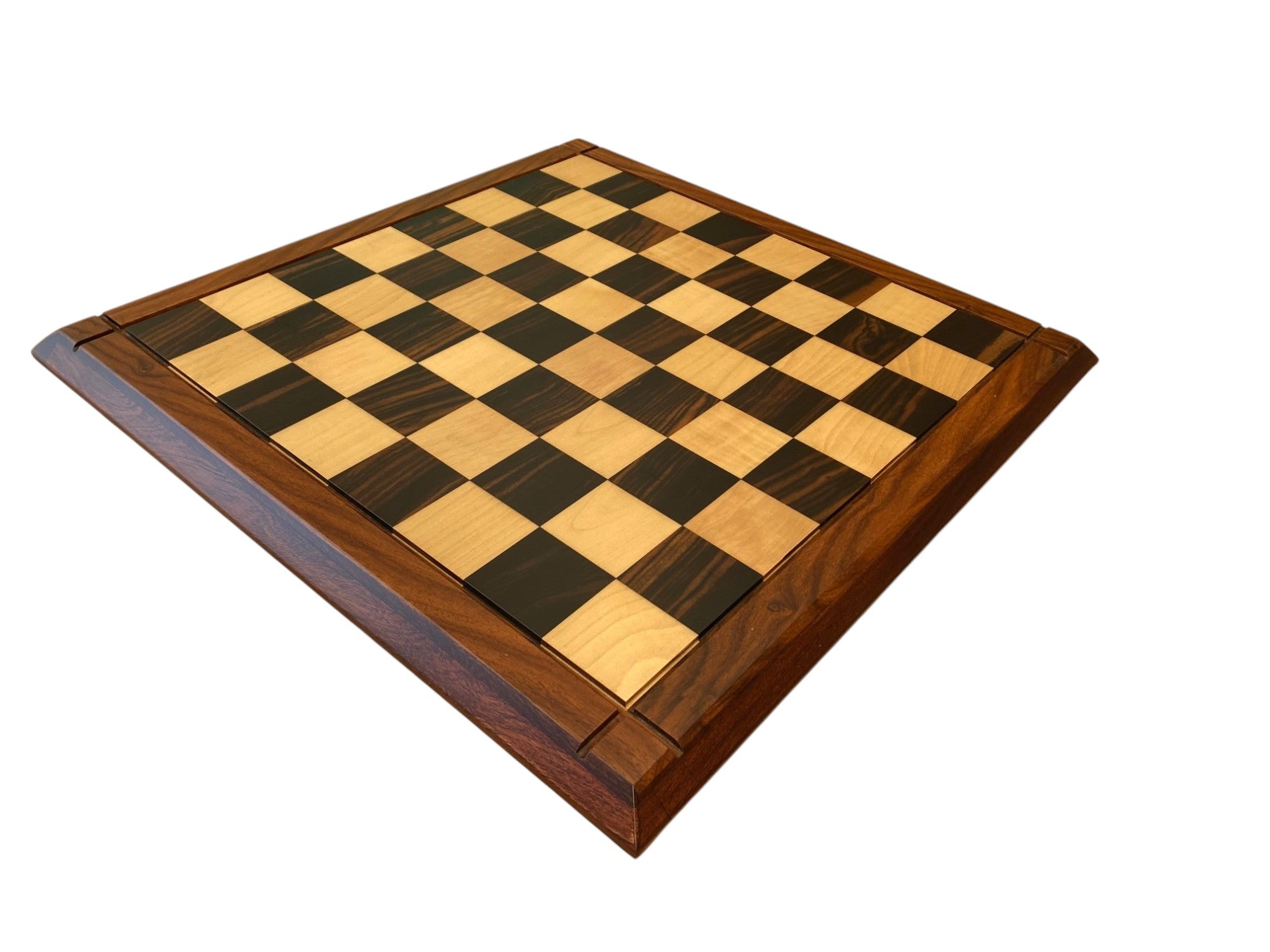 21 Inch Luxury Ebony Golden Rosewood Boxwood Chess Board
