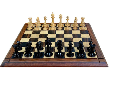 Mark Antony Chess Set with 21-Inch Luxury Ebony Rosewood & Boxwood Chess Board