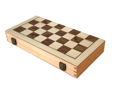 12 Inch Entry Level Maple Acacia Folding Chess Set