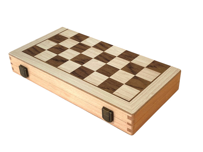 12 Inch Entry Level Maple Acacia Folding Chess Set