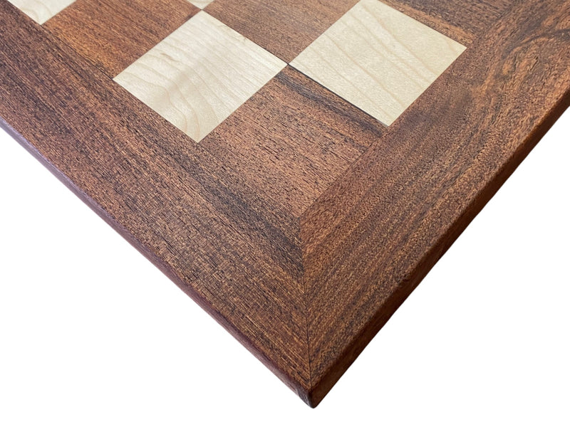 21-Inch Solid Acacia & Maple Chessboard – Handcrafted Inlaid Wood