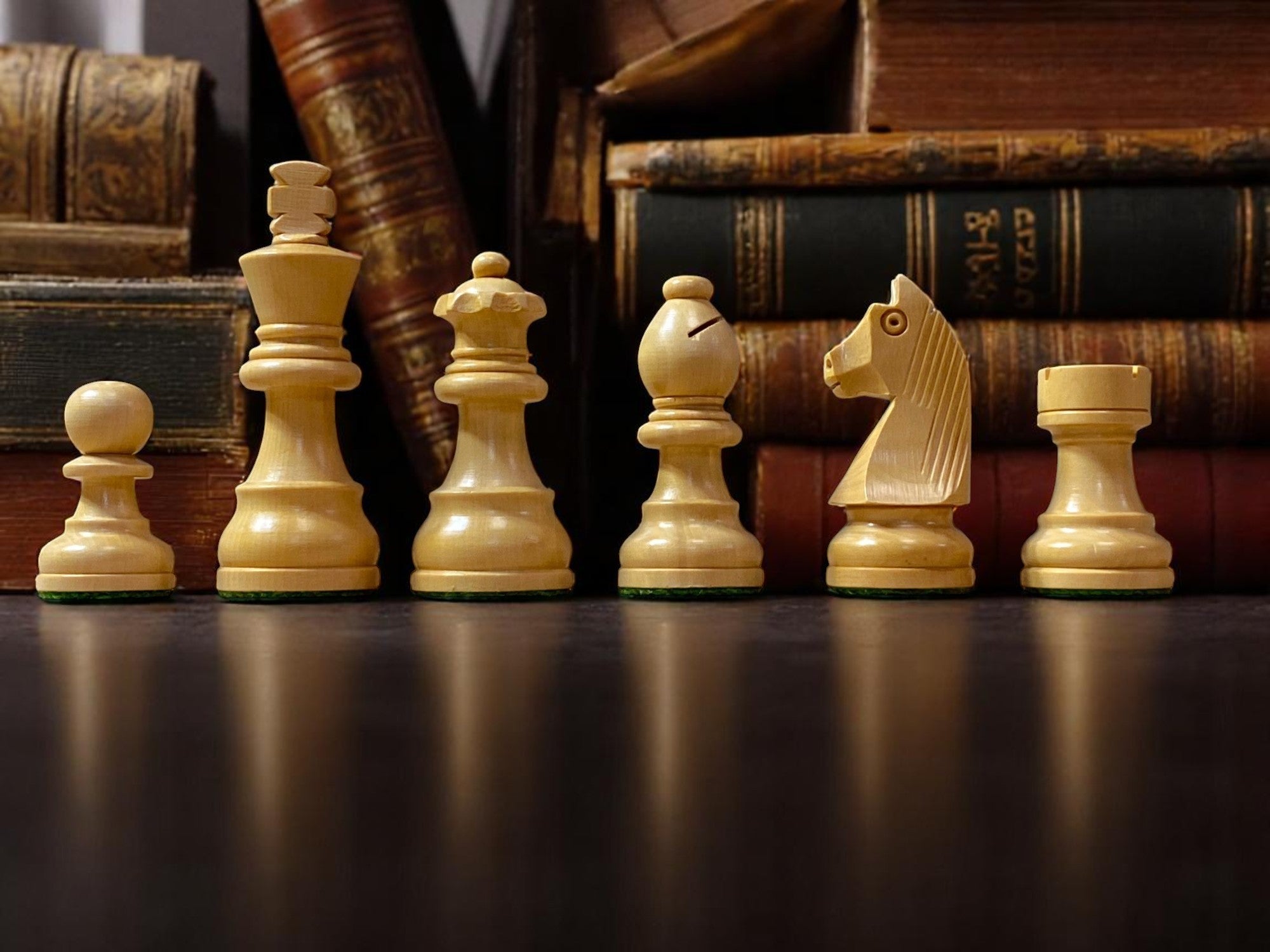 3 Inch Club Classic Ebonised Chess Pieces