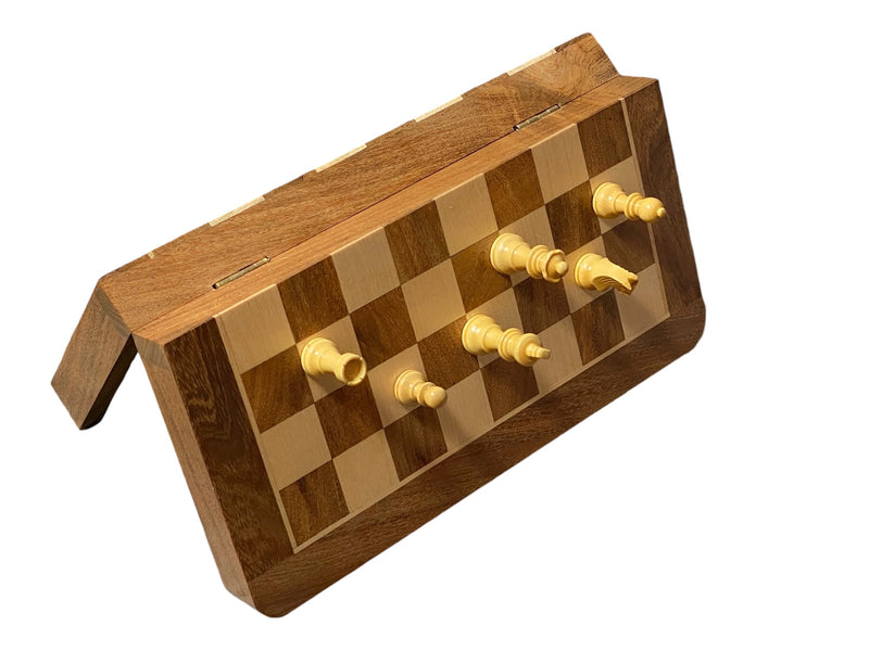 10 Inch Folding Magnetic Chess Set with Brass Clasp - Official Staunton™ 