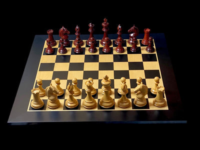 4.6 Inch Sea Horse Rosebud & Anegre Chess Board