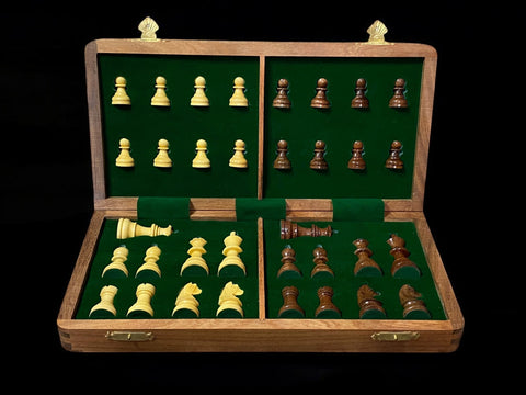 
  
	
    
	
    14" Hand Made Acacia Magnetic Folding Chess Set