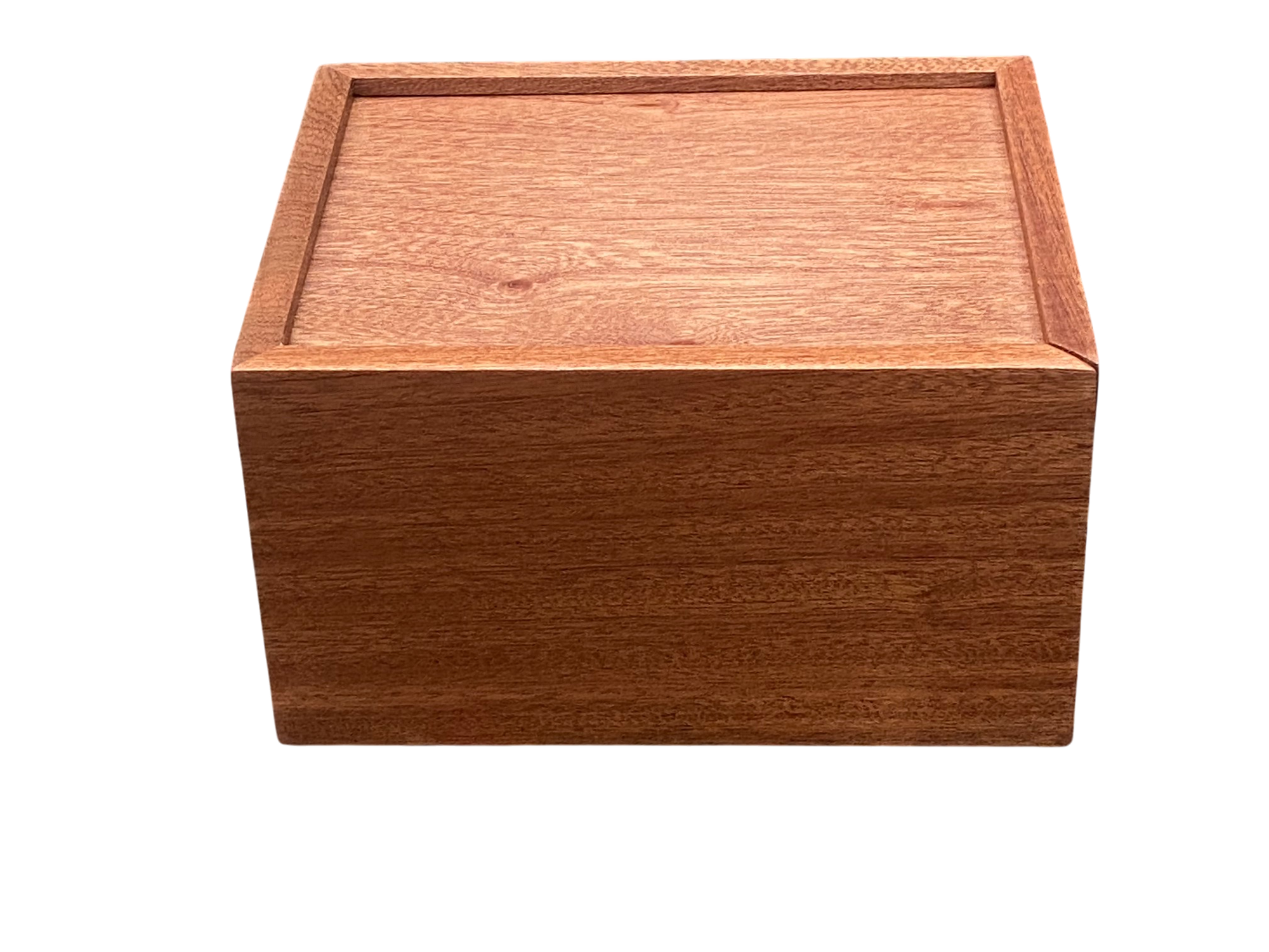 Solid Mahogany Wood Slide Lid Chess Box