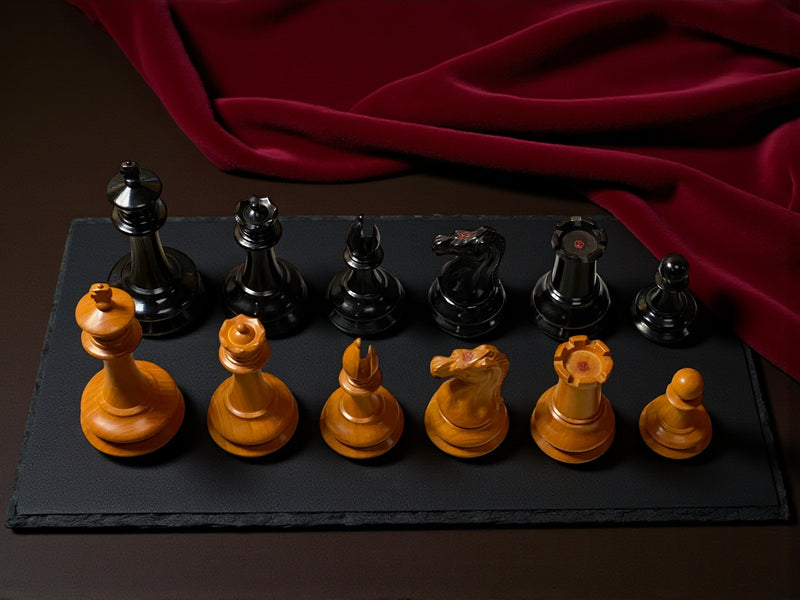 Antique Leuchars Chessmen - Mahogany Deluxe Box