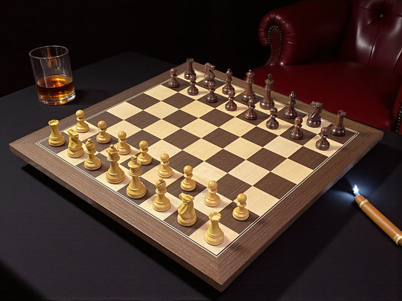 Spirit Rosewood Anjan Wenge Chess Set -Slide Box