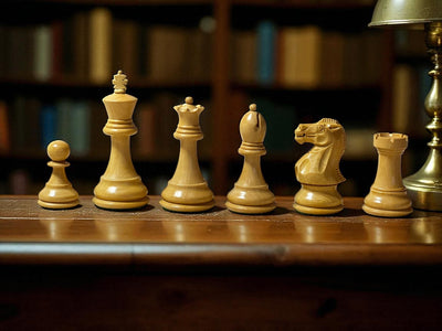 Stallion Acacia and Boxwood Staunton Chess Pieces
