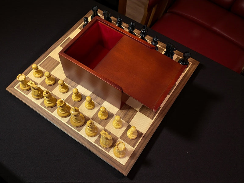 Elite Black Competition Pro 15.75" Walnut Board & Slide Lid Box