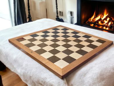 Staunton Antique Collector 23" Ebony Acacia Chessboard & Mahogany Box - Official Staunton™ 