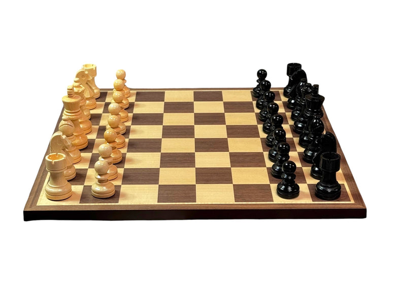 Grandmaster Economy Black Walnut Chess Set & Drawstring Bag