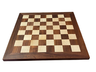 21-Inch Solid Acacia & Maple Chessboard – Handcrafted Inlaid Wood