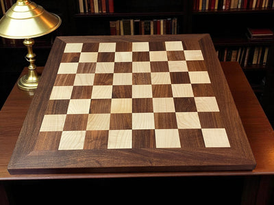 21-Inch Solid Acacia & Maple Chessboard – Handcrafted Inlaid Wood
