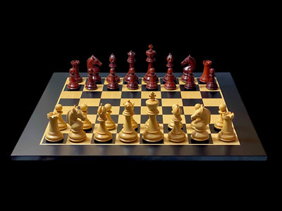 4.6 Inch Sea Horse Rosebud & Anegre Chess Board