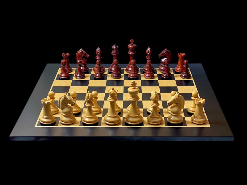 4.6 Inch Sea Horse Rosebud & Anegre Chess Board