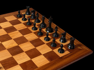 Leuchars Reproduction Staunton Chess Set, Board and Box