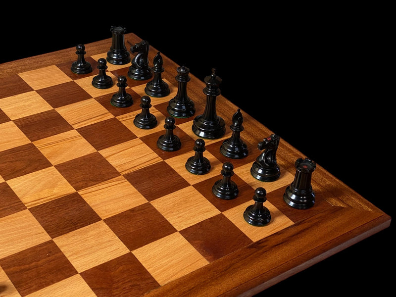 Leuchars Reproduction Staunton Chess Set, Board and Box