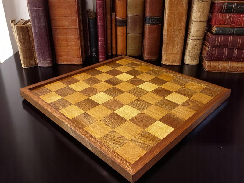 Antique Reproduction Mahogany Framed Chess Board