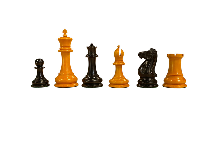 1849 Antiqued Ebony Chess Pieces