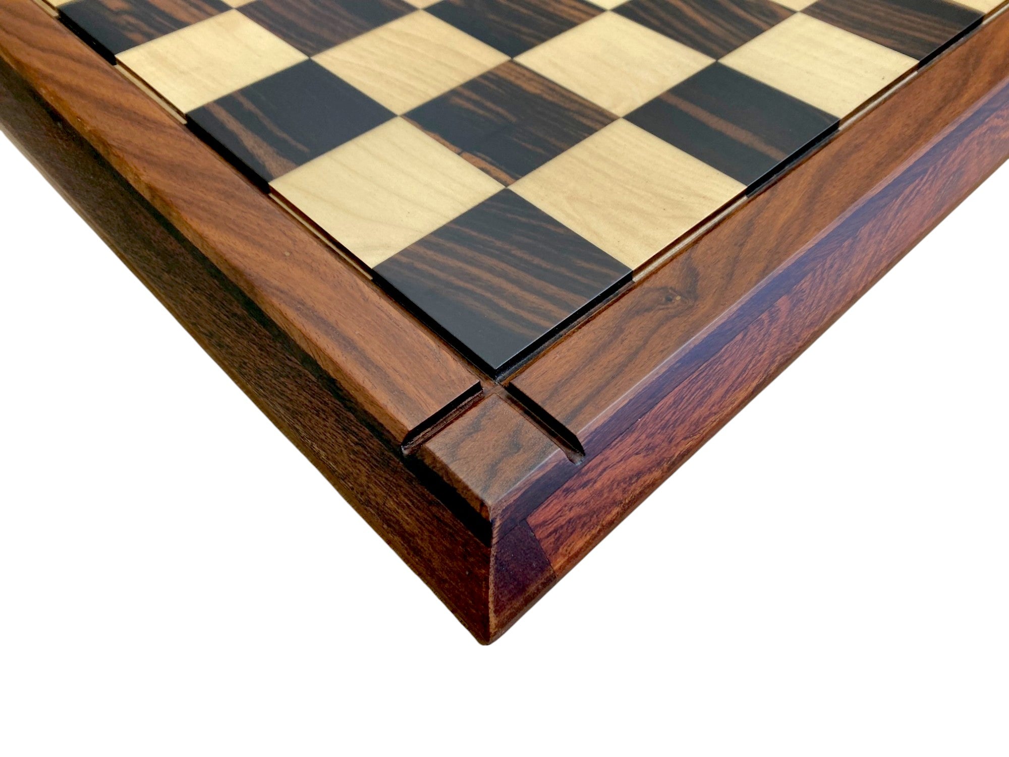 21 Inch Luxury Ebony Golden Rosewood Boxwood Chess Board