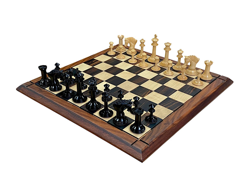 Mark Antony Chess Set with 21-Inch Luxury Ebony Rosewood & Boxwood Chess Board