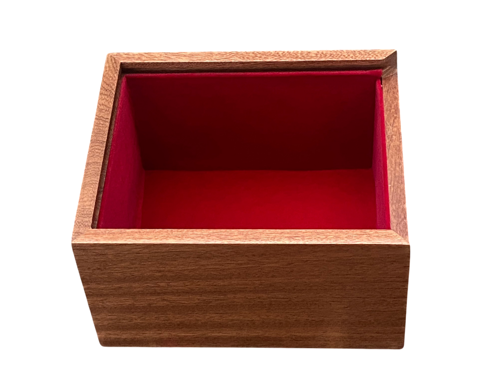 Solid Mahogany Wood Slide Lid Chess Box