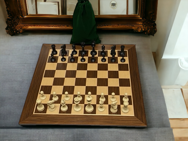 Tournament Wenge Board, Plastic Chess Pieces, Carryall & Drawstring Bag - Official Staunton™ 