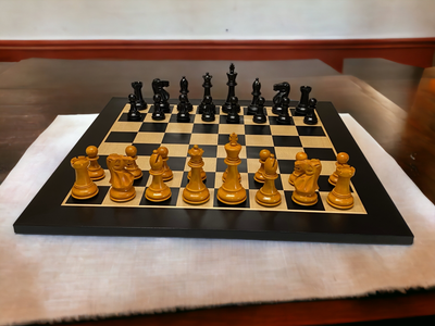 Antique 72 English Anegre Chess Combination - Official Staunton™ 