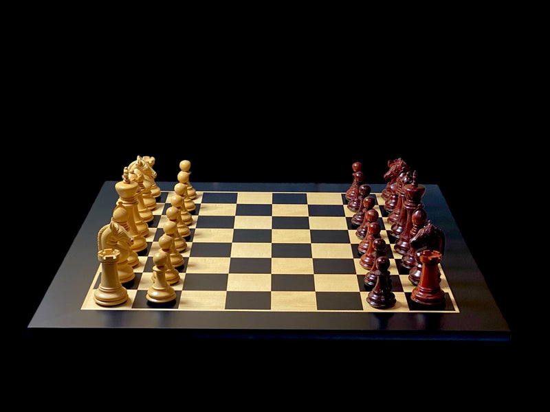 4.6 Inch Sea Horse Rosebud & Anegre Chess Board
