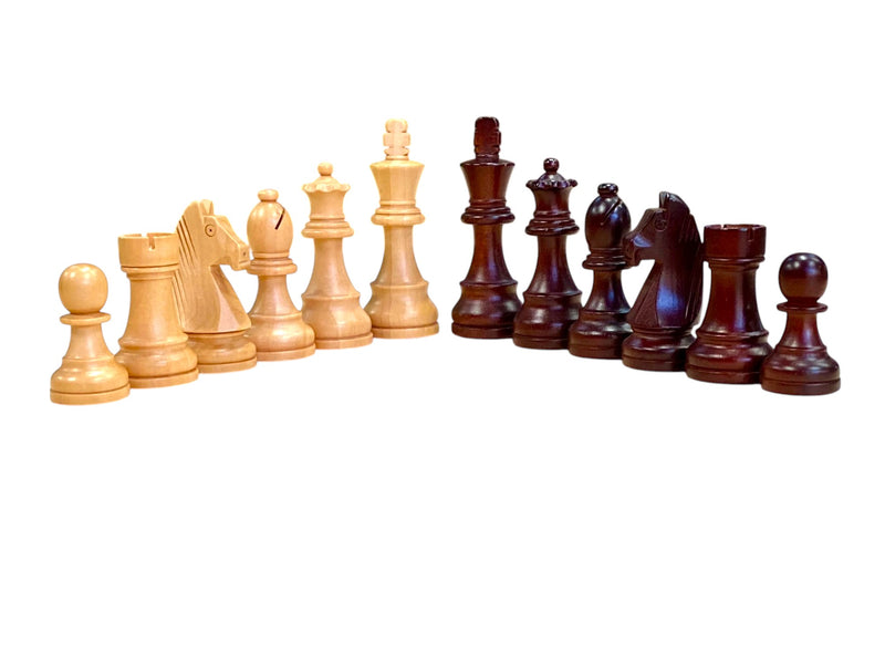 Grandmaster Chess Set – 4" Burgundy & Natural Pieces with 20" Wenge Board & Vinyl Box