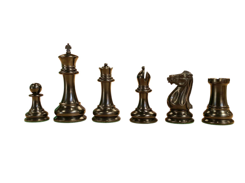 1849 Antiqued Ebony Chess Pieces