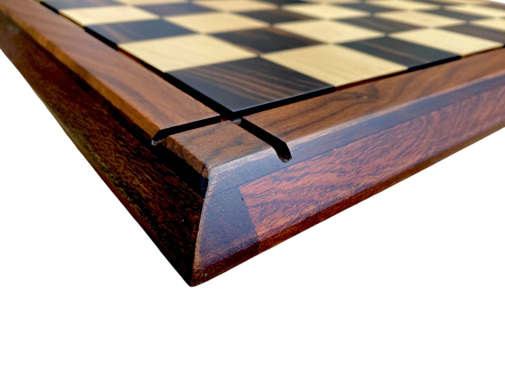 21 Inch Luxury Ebony Golden Rosewood Boxwood Chess Board