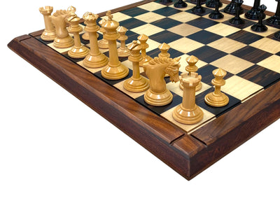 Mark Antony Chess Set with 21-Inch Luxury Ebony Rosewood & Boxwood Chess Board