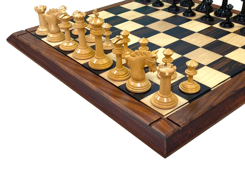 Mark Antony Chess Set with 21-Inch Luxury Ebony Rosewood & Boxwood Chess Board