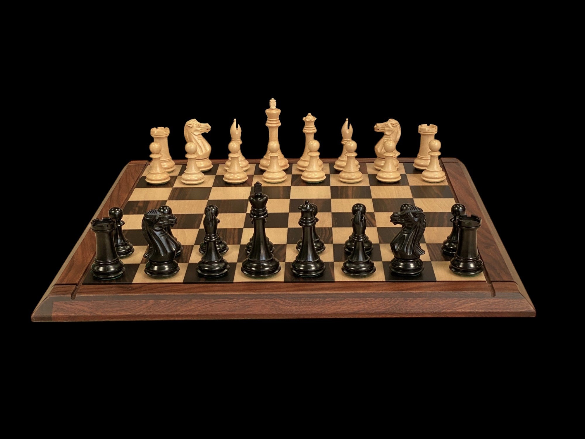 Championship Staunton Ebony Chess Set with 21-Inch Luxury Ebony Rosewood Board