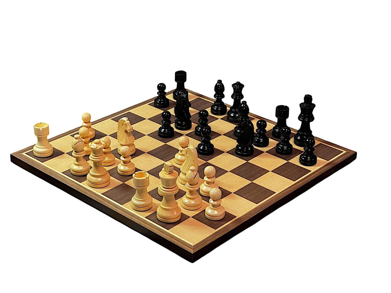 Grandmaster Economy Black Walnut Chess Set & Drawstring Bag